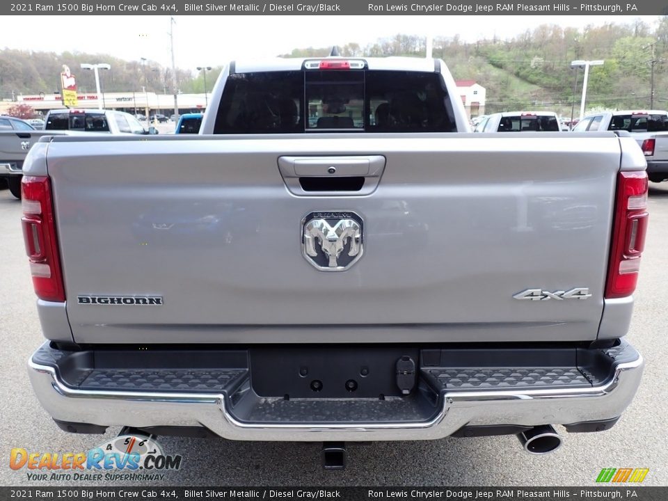 2021 Ram 1500 Big Horn Crew Cab 4x4 Billet Silver Metallic / Diesel Gray/Black Photo #4