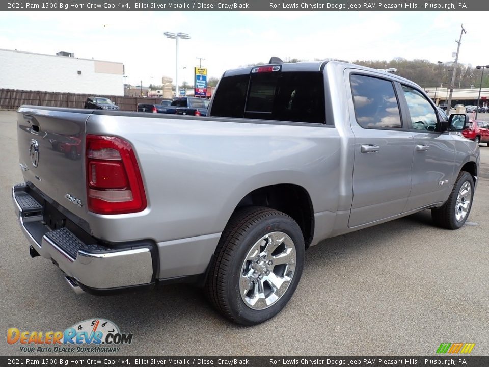 2021 Ram 1500 Big Horn Crew Cab 4x4 Billet Silver Metallic / Diesel Gray/Black Photo #5