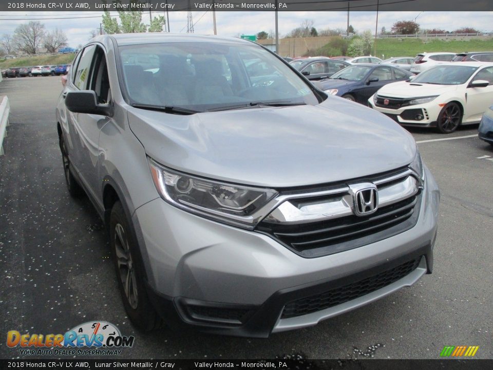 2018 Honda CR-V LX AWD Lunar Silver Metallic / Gray Photo #7