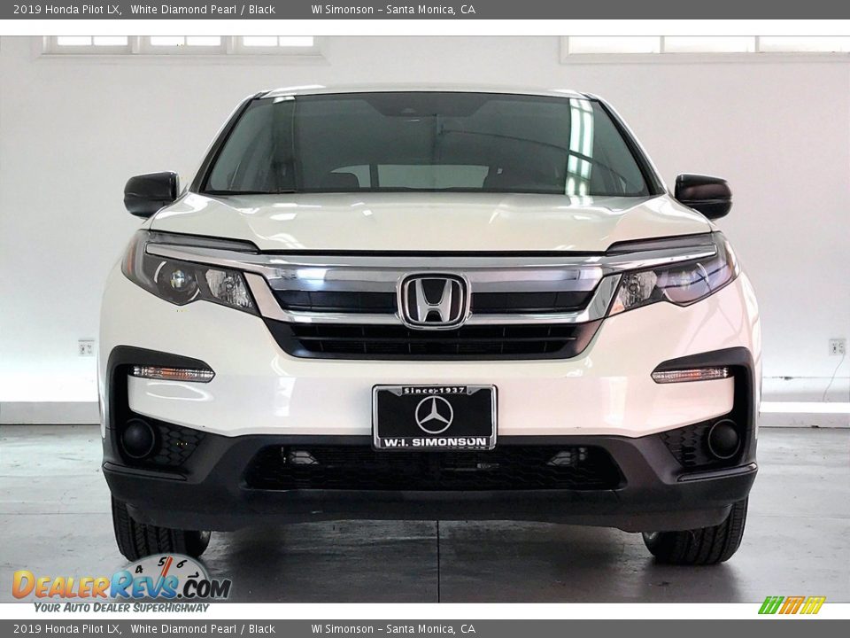 2019 Honda Pilot LX White Diamond Pearl / Black Photo #2