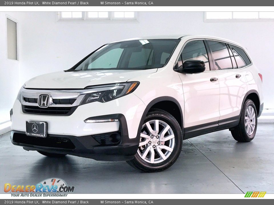 2019 Honda Pilot LX White Diamond Pearl / Black Photo #12