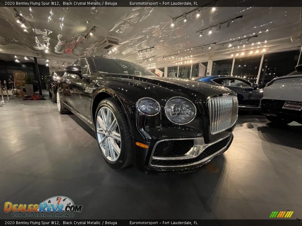 2020 Bentley Flying Spur W12 Black Crystal Metallic / Beluga Photo #9