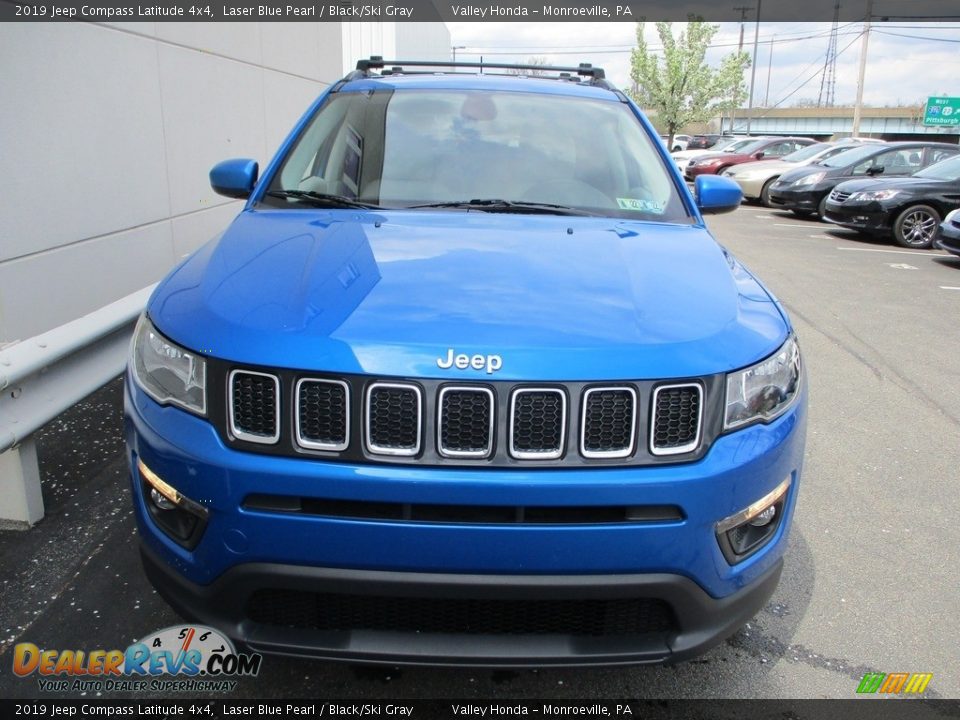 2019 Jeep Compass Latitude 4x4 Laser Blue Pearl / Black/Ski Gray Photo #7