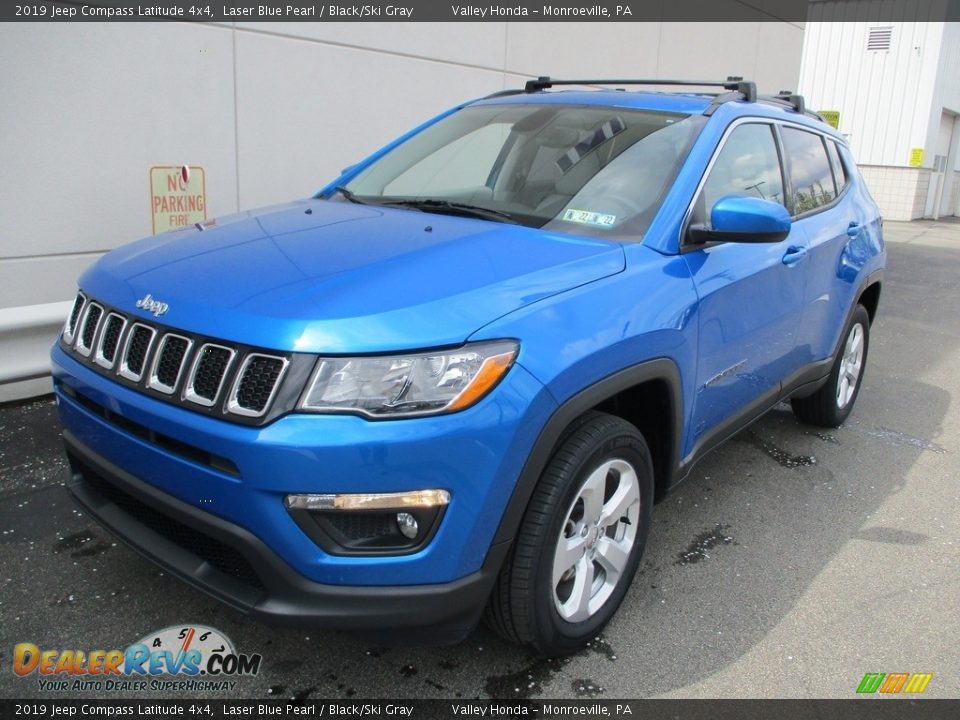 2019 Jeep Compass Latitude 4x4 Laser Blue Pearl / Black/Ski Gray Photo #8