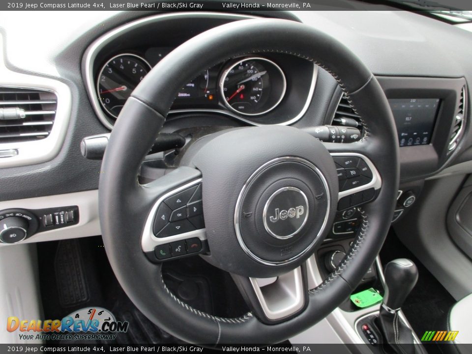 2019 Jeep Compass Latitude 4x4 Laser Blue Pearl / Black/Ski Gray Photo #12