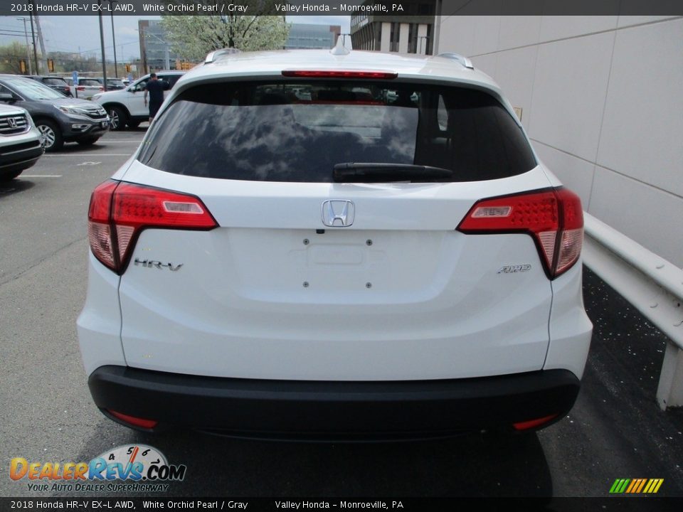 2018 Honda HR-V EX-L AWD White Orchid Pearl / Gray Photo #4