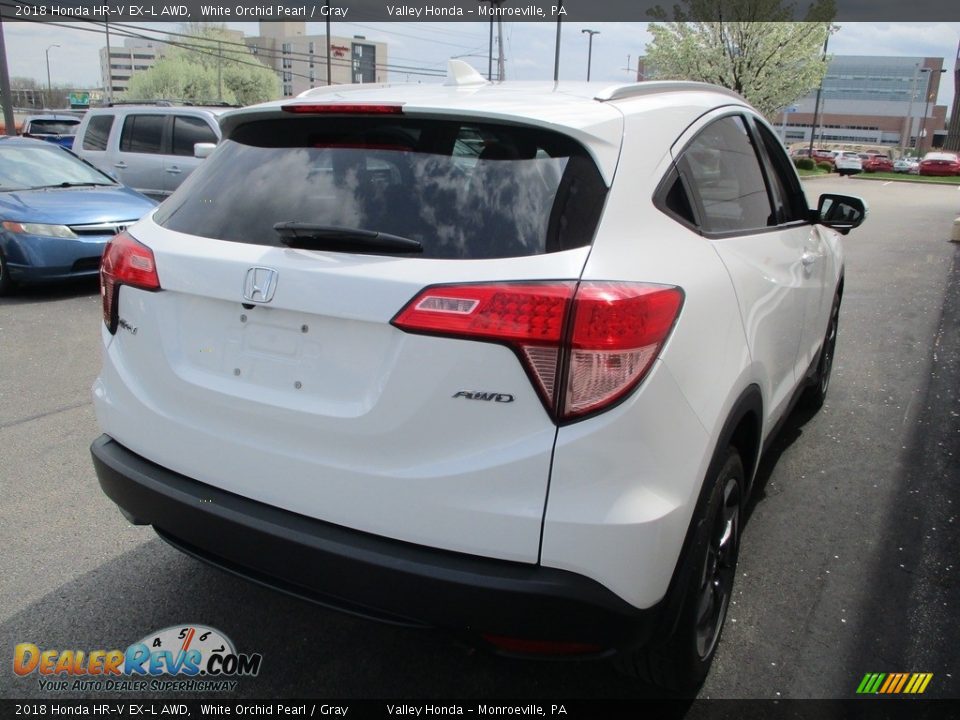 2018 Honda HR-V EX-L AWD White Orchid Pearl / Gray Photo #5