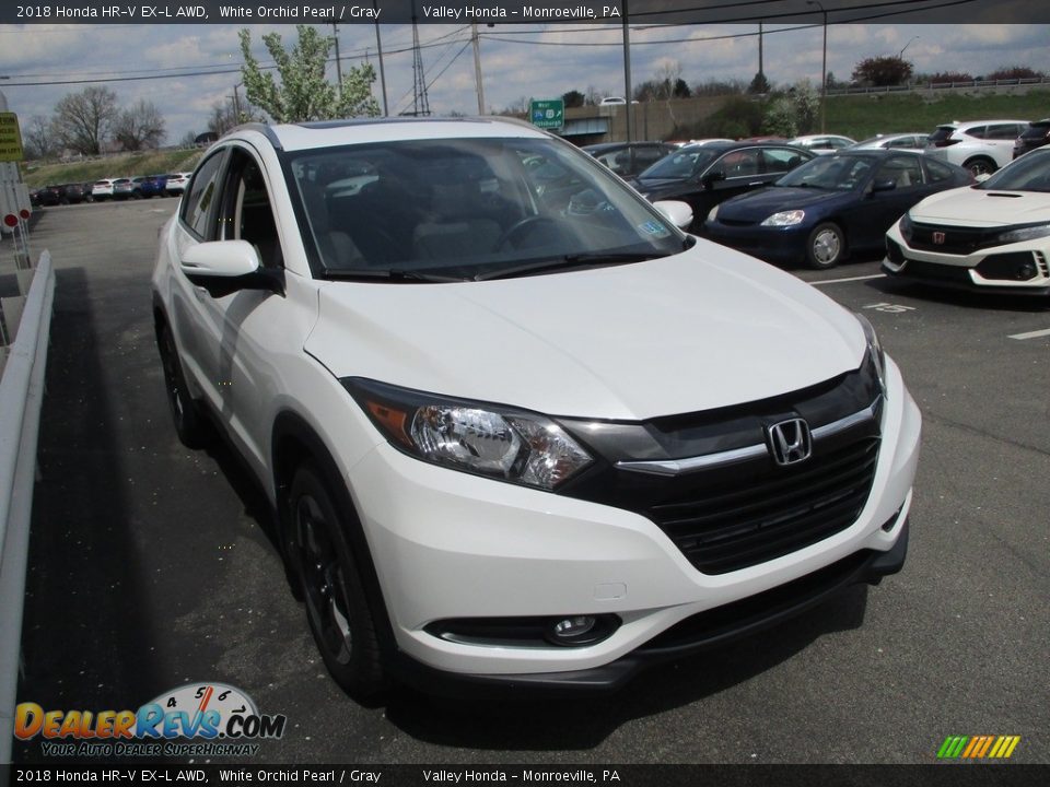 2018 Honda HR-V EX-L AWD White Orchid Pearl / Gray Photo #8