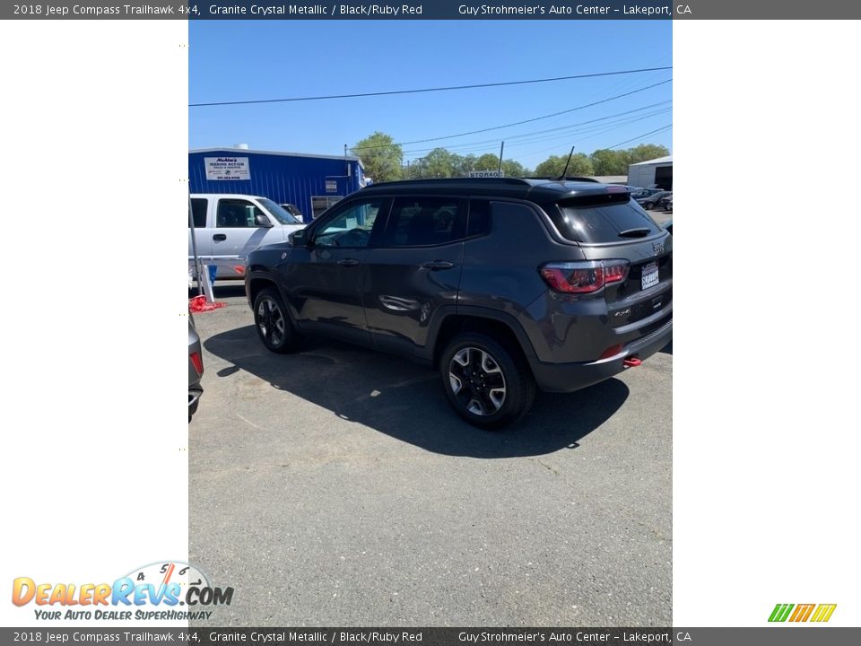 2018 Jeep Compass Trailhawk 4x4 Granite Crystal Metallic / Black/Ruby Red Photo #3