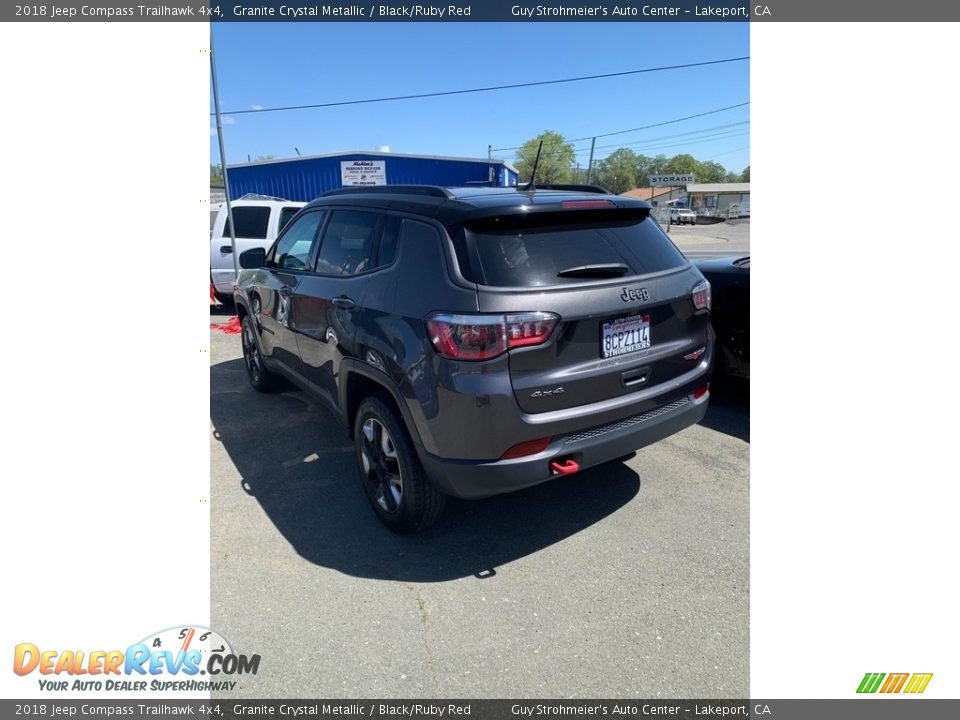 2018 Jeep Compass Trailhawk 4x4 Granite Crystal Metallic / Black/Ruby Red Photo #6