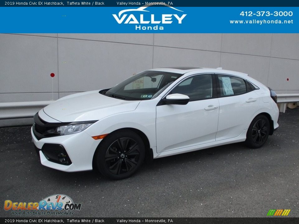2019 Honda Civic EX Hatchback Taffeta White / Black Photo #1