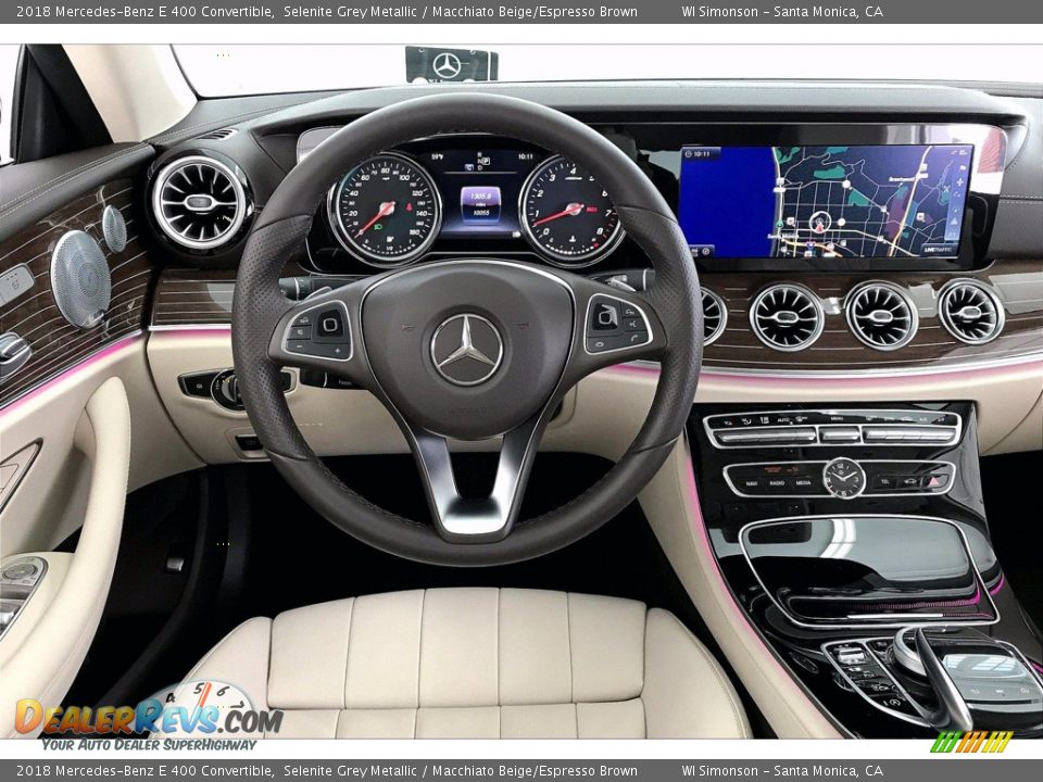 Dashboard of 2018 Mercedes-Benz E 400 Convertible Photo #4