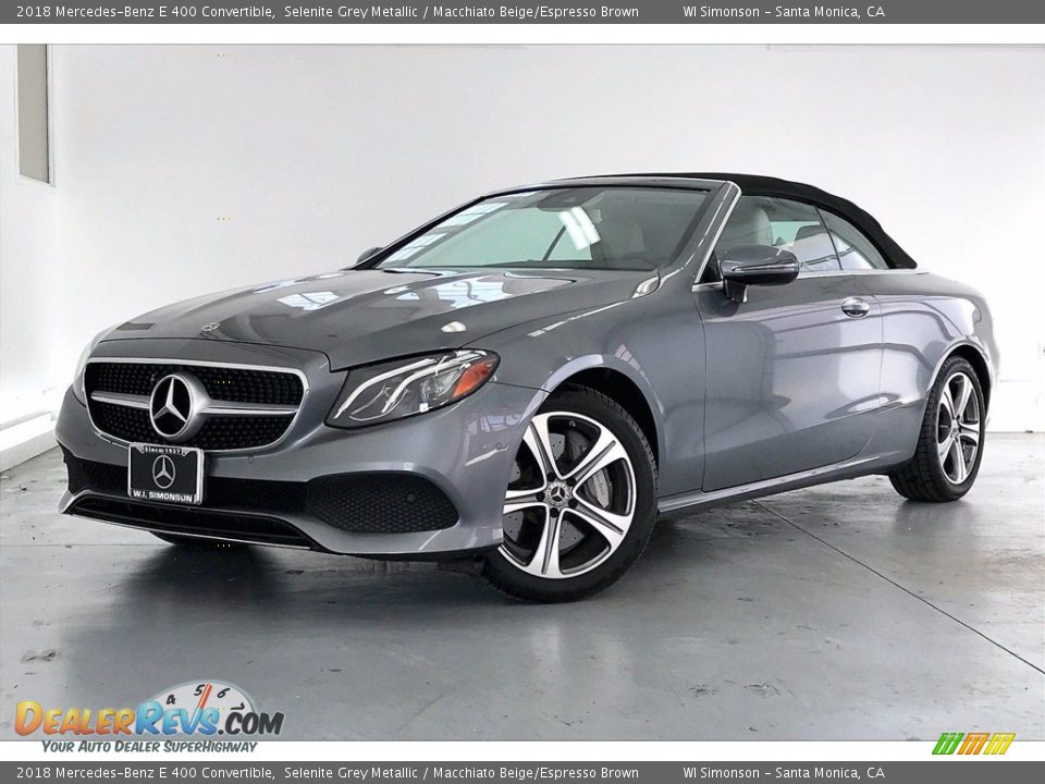 2018 Mercedes-Benz E 400 Convertible Selenite Grey Metallic / Macchiato Beige/Espresso Brown Photo #12