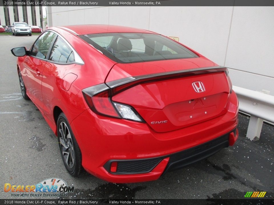 2018 Honda Civic LX-P Coupe Rallye Red / Black/Ivory Photo #3