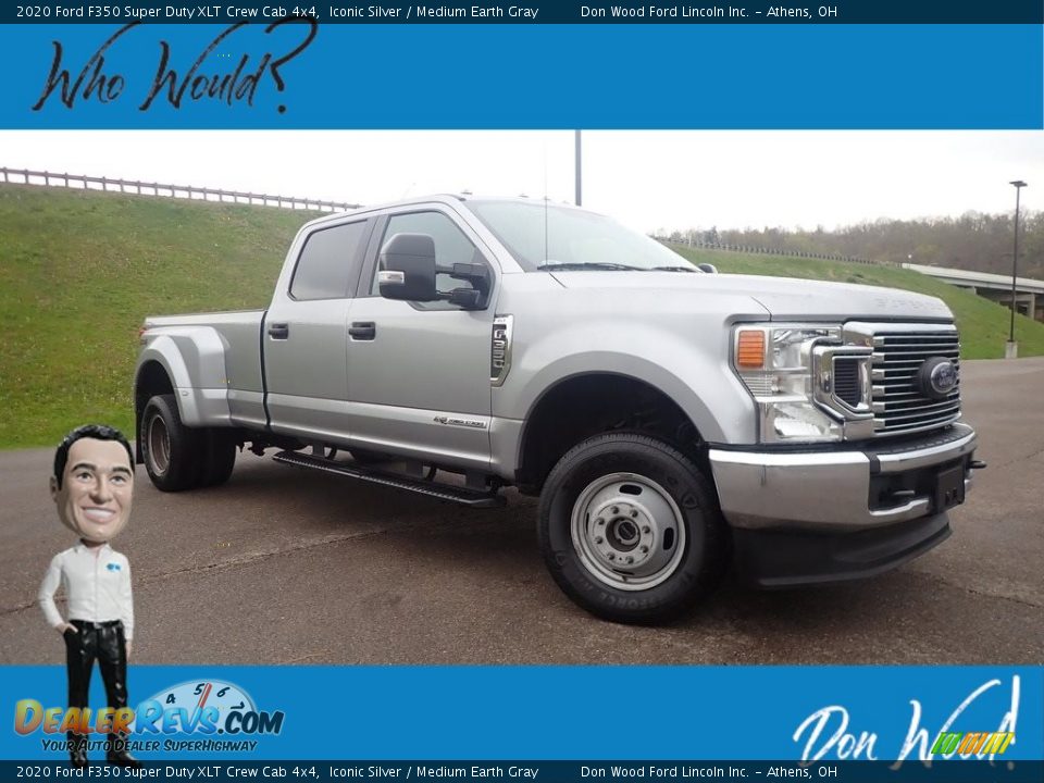 2020 Ford F350 Super Duty XLT Crew Cab 4x4 Iconic Silver / Medium Earth Gray Photo #1