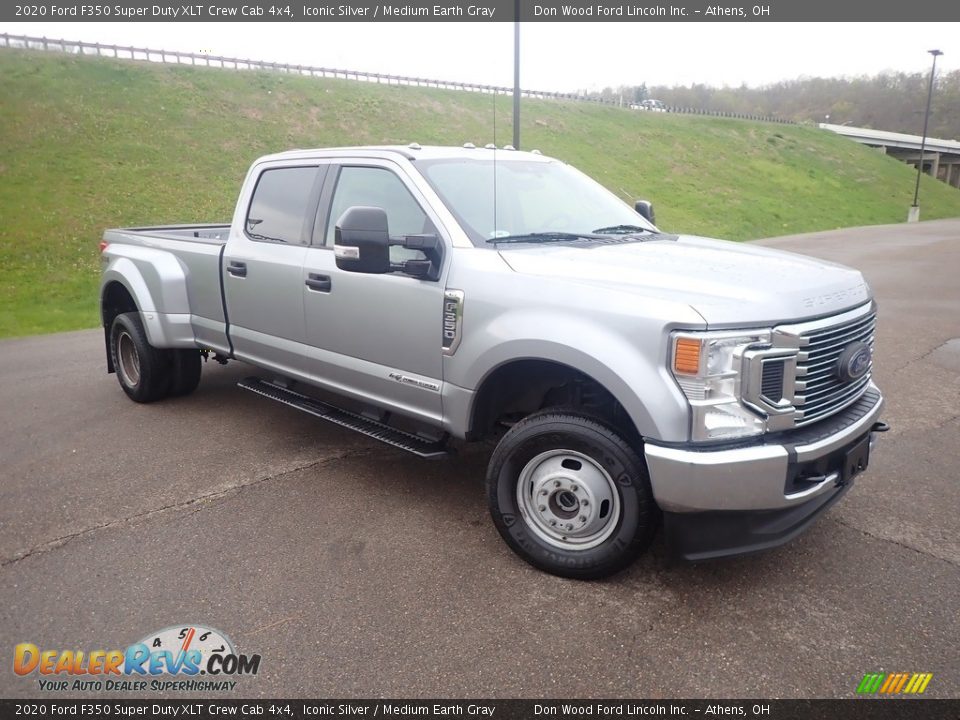 2020 Ford F350 Super Duty XLT Crew Cab 4x4 Iconic Silver / Medium Earth Gray Photo #3