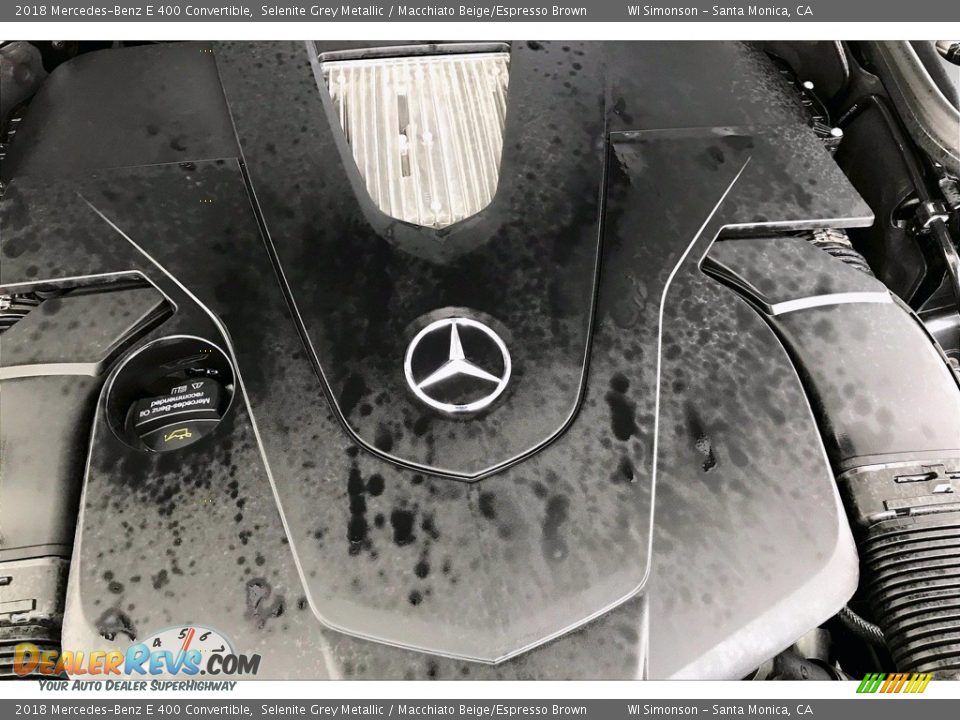 2018 Mercedes-Benz E 400 Convertible Selenite Grey Metallic / Macchiato Beige/Espresso Brown Photo #32