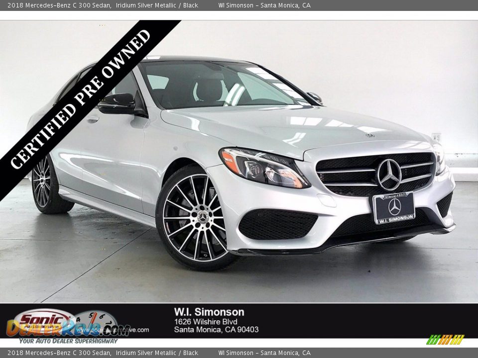 2018 Mercedes-Benz C 300 Sedan Iridium Silver Metallic / Black Photo #1