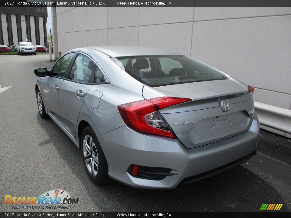 2017 Honda Civic LX Sedan Lunar Silver Metallic / Black Photo #3