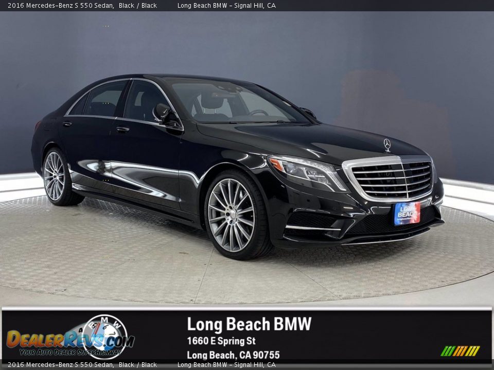 2016 Mercedes-Benz S 550 Sedan Black / Black Photo #1