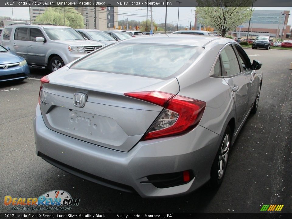 2017 Honda Civic LX Sedan Lunar Silver Metallic / Black Photo #5