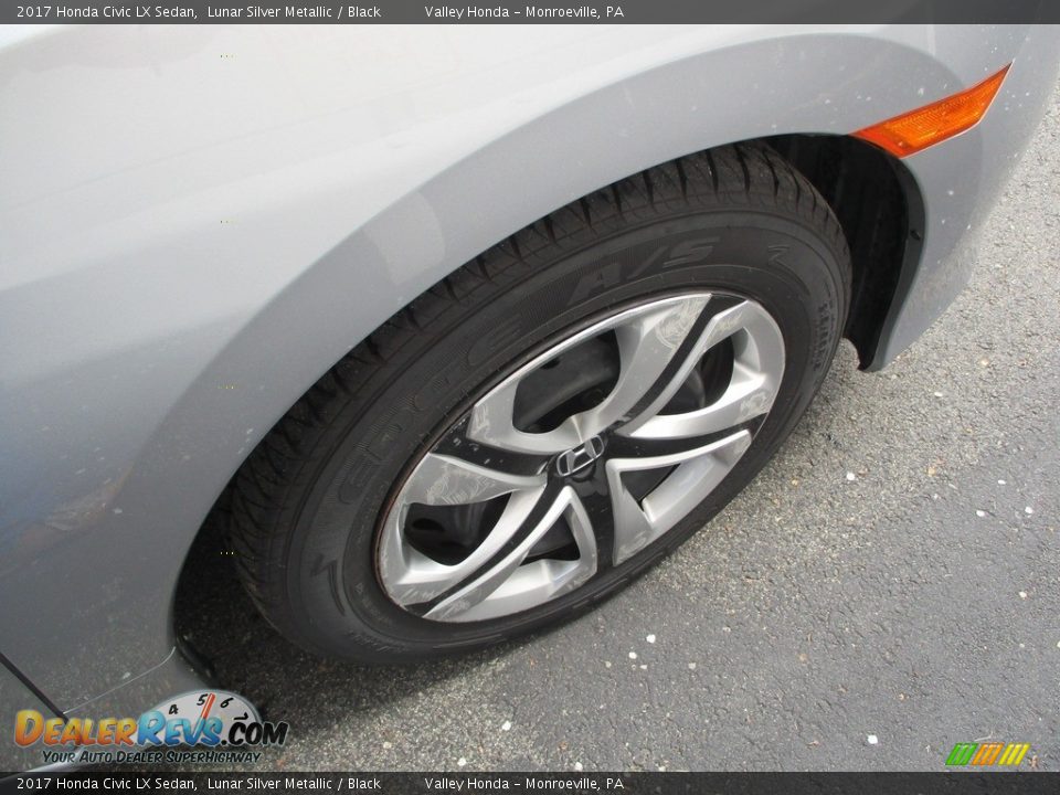2017 Honda Civic LX Sedan Lunar Silver Metallic / Black Photo #6