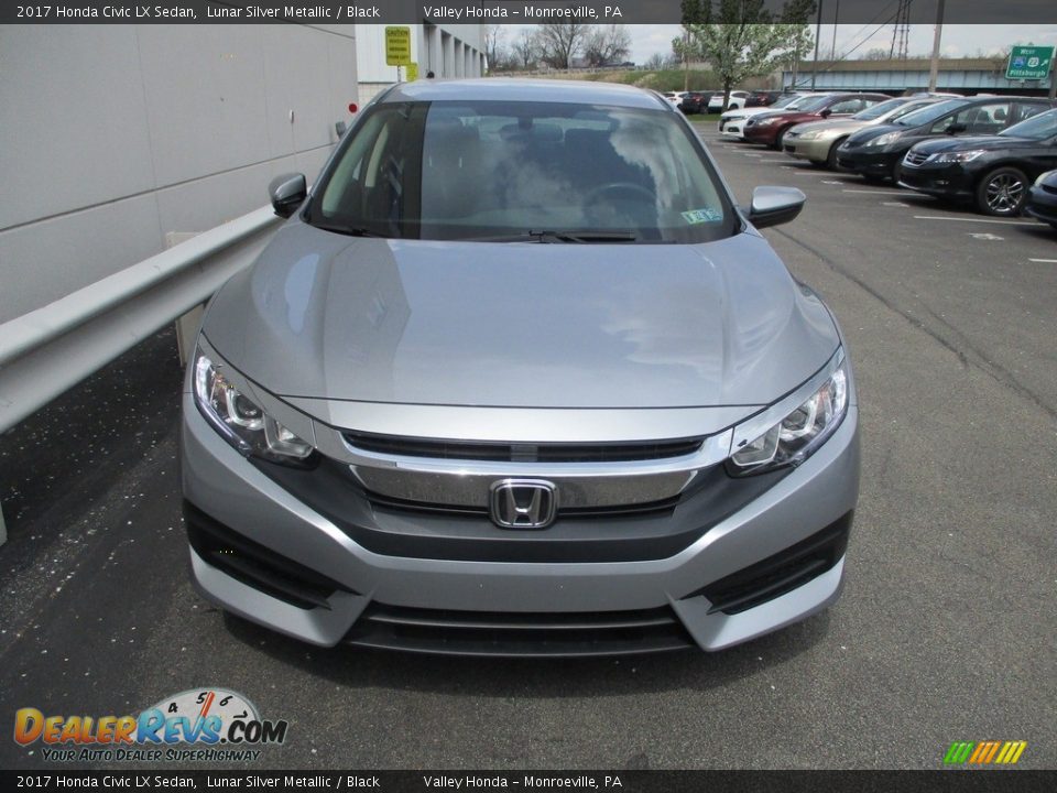 2017 Honda Civic LX Sedan Lunar Silver Metallic / Black Photo #8