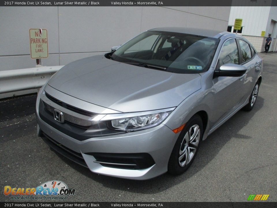 2017 Honda Civic LX Sedan Lunar Silver Metallic / Black Photo #9