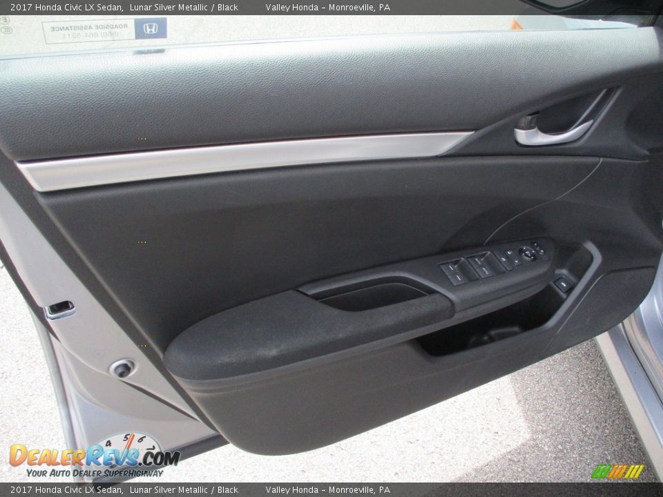2017 Honda Civic LX Sedan Lunar Silver Metallic / Black Photo #10