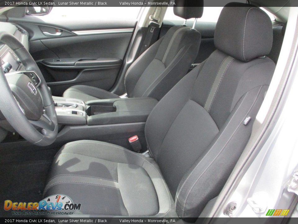 2017 Honda Civic LX Sedan Lunar Silver Metallic / Black Photo #11
