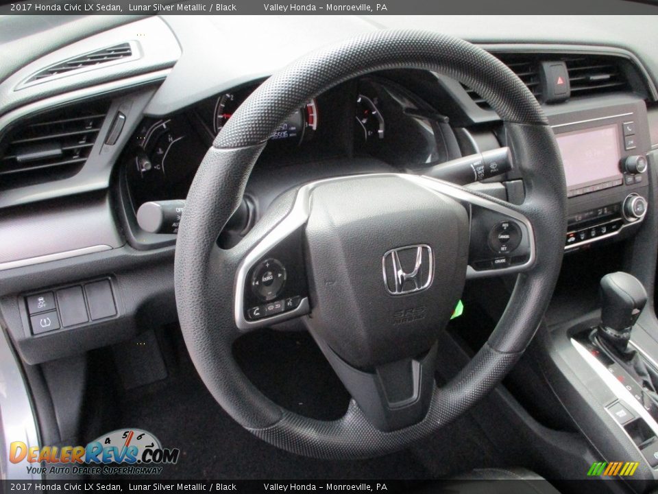 2017 Honda Civic LX Sedan Lunar Silver Metallic / Black Photo #13