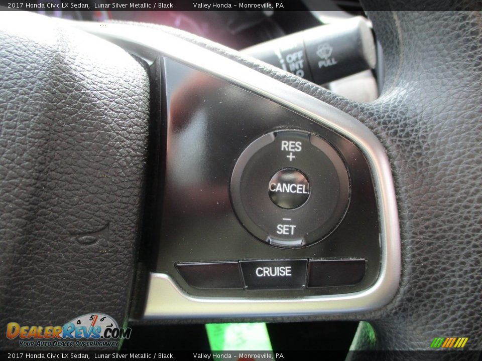 2017 Honda Civic LX Sedan Lunar Silver Metallic / Black Photo #17