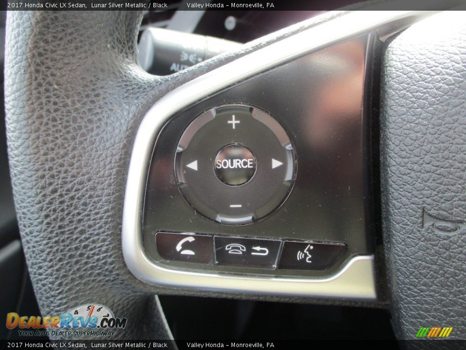 2017 Honda Civic LX Sedan Lunar Silver Metallic / Black Photo #18