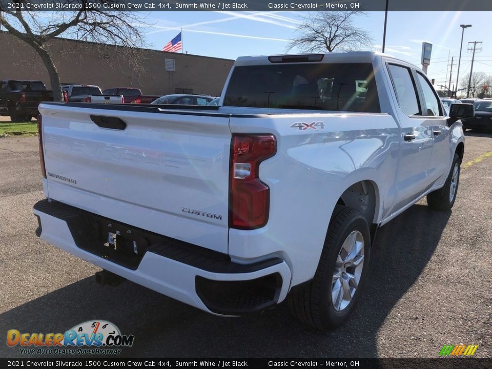 2021 Chevrolet Silverado 1500 Custom Crew Cab 4x4 Summit White / Jet Black Photo #3