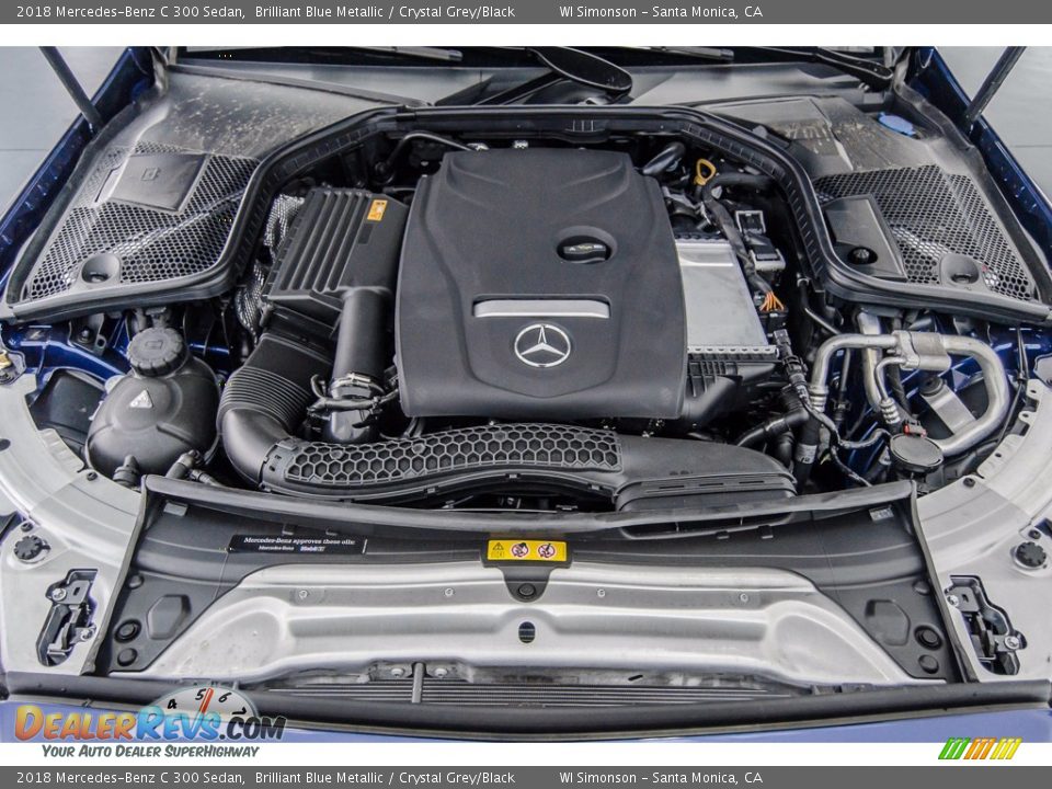 2018 Mercedes-Benz C 300 Sedan Brilliant Blue Metallic / Crystal Grey/Black Photo #8