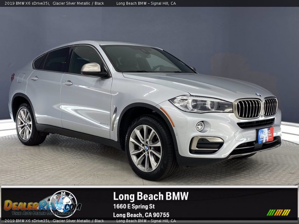 2019 BMW X6 sDrive35i Glacier Silver Metallic / Black Photo #1