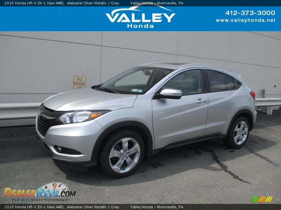 2016 Honda HR-V EX-L Navi AWD Alabaster Silver Metallic / Gray Photo #1