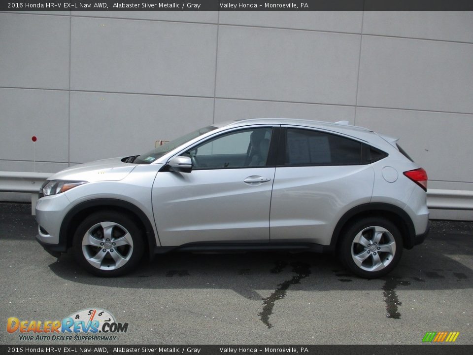 2016 Honda HR-V EX-L Navi AWD Alabaster Silver Metallic / Gray Photo #2