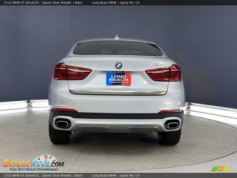 2019 BMW X6 sDrive35i Glacier Silver Metallic / Black Photo #4