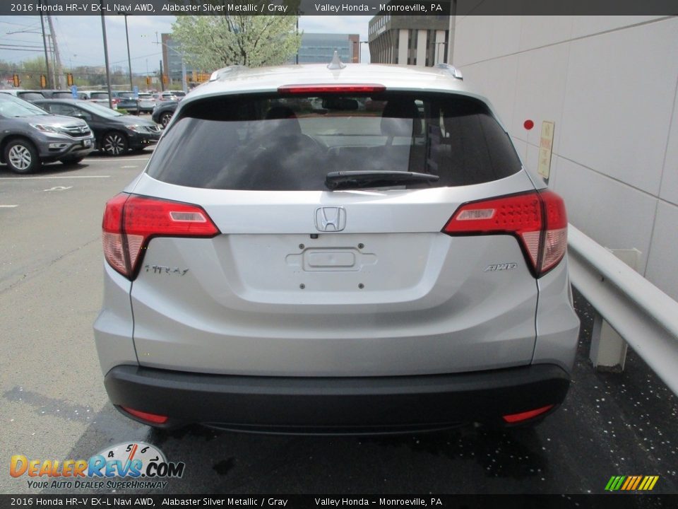 2016 Honda HR-V EX-L Navi AWD Alabaster Silver Metallic / Gray Photo #4