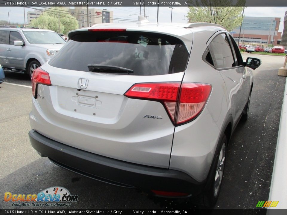 2016 Honda HR-V EX-L Navi AWD Alabaster Silver Metallic / Gray Photo #5