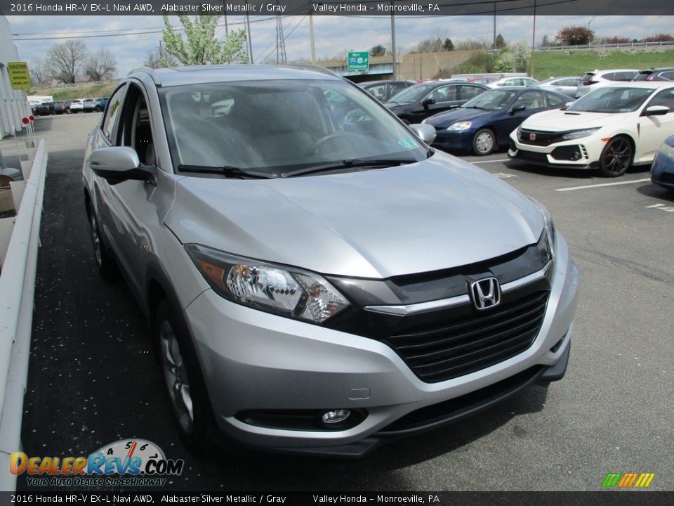 2016 Honda HR-V EX-L Navi AWD Alabaster Silver Metallic / Gray Photo #8