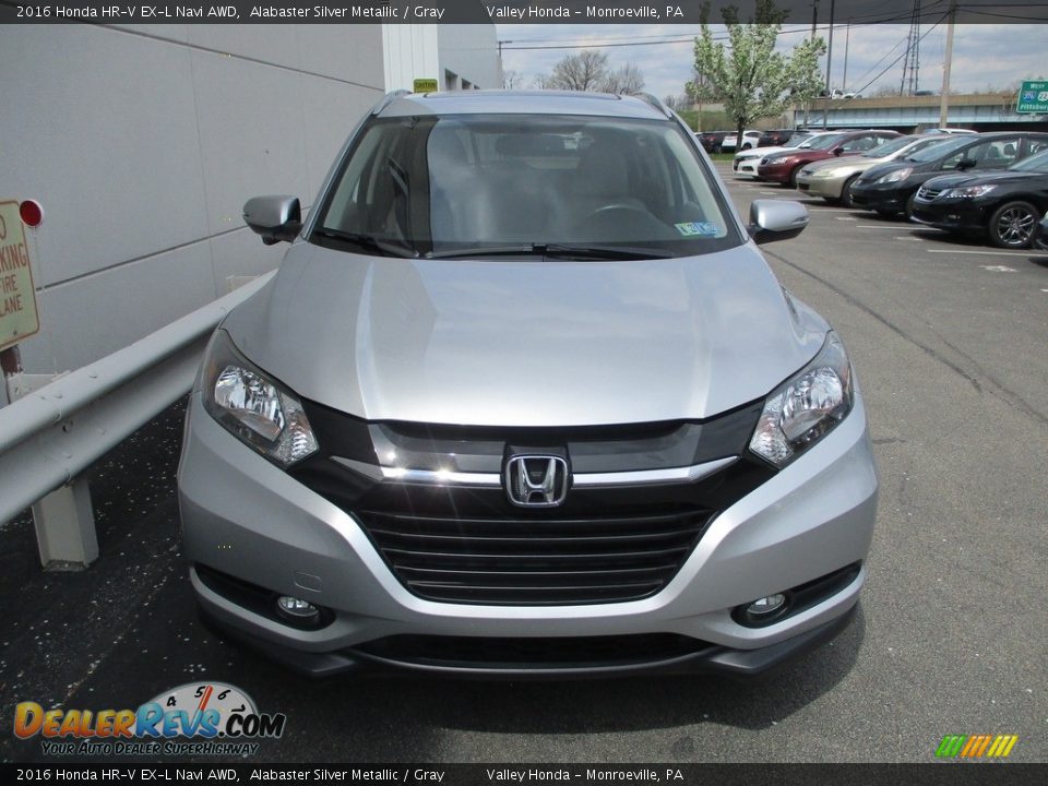 2016 Honda HR-V EX-L Navi AWD Alabaster Silver Metallic / Gray Photo #9