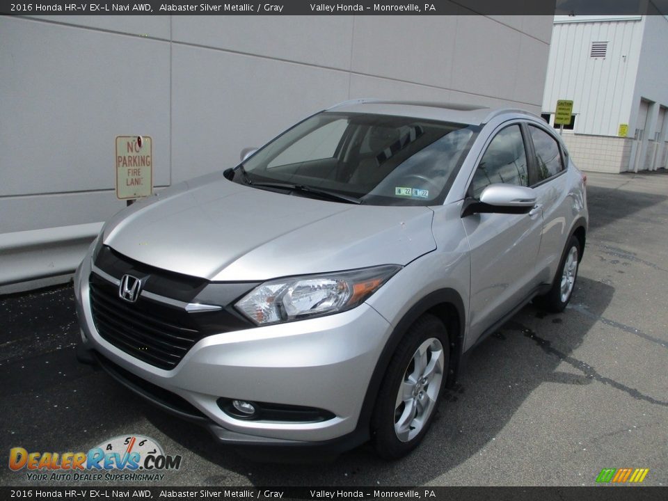 2016 Honda HR-V EX-L Navi AWD Alabaster Silver Metallic / Gray Photo #10