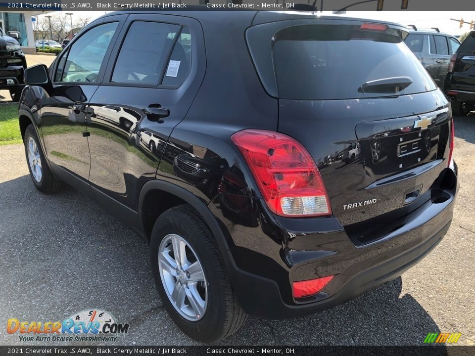 2021 Chevrolet Trax LS AWD Black Cherry Metallic / Jet Black Photo #4