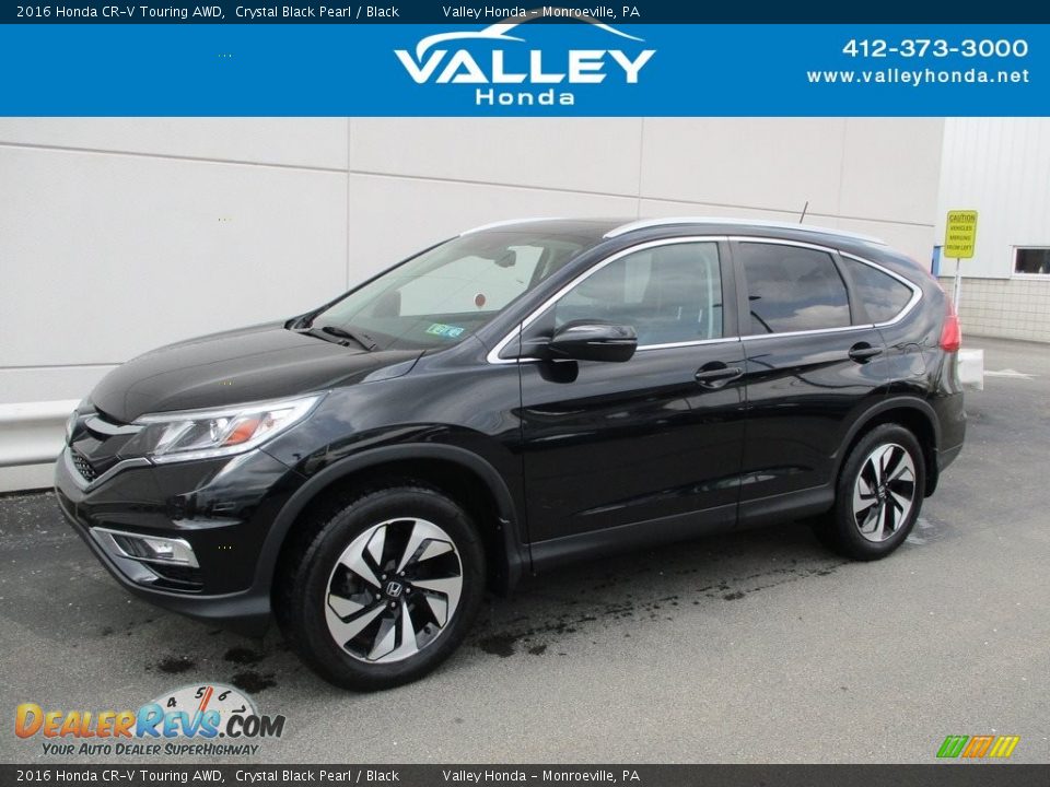 2016 Honda CR-V Touring AWD Crystal Black Pearl / Black Photo #1