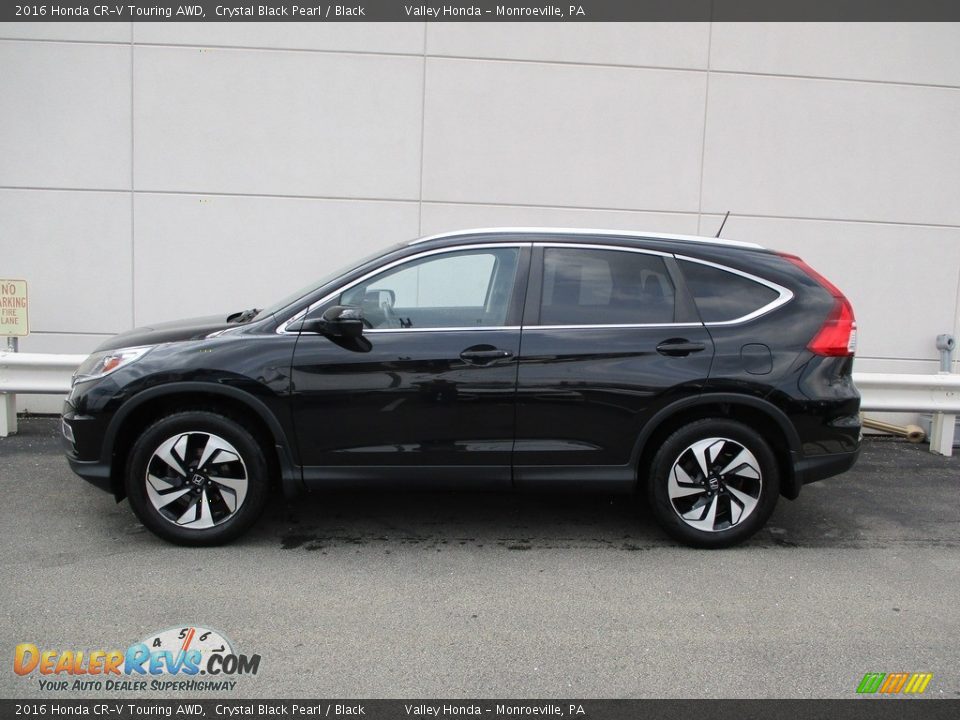 2016 Honda CR-V Touring AWD Crystal Black Pearl / Black Photo #2