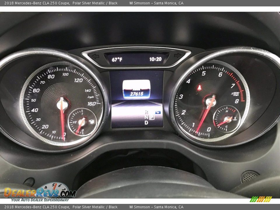 2018 Mercedes-Benz CLA 250 Coupe Polar Silver Metallic / Black Photo #23
