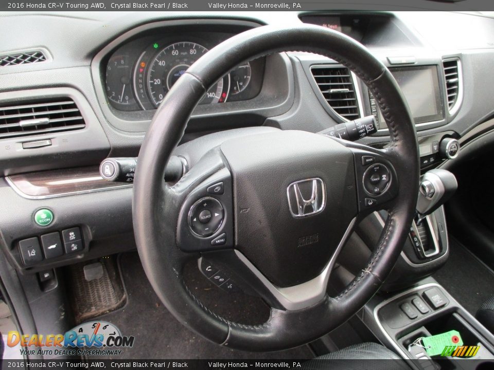2016 Honda CR-V Touring AWD Crystal Black Pearl / Black Photo #13