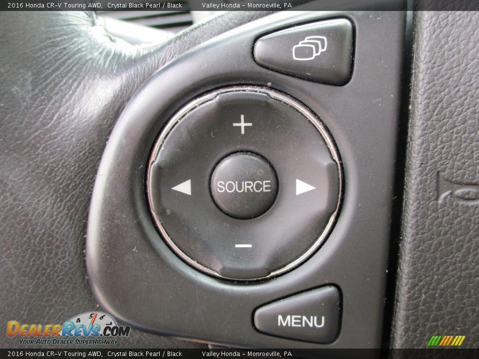 2016 Honda CR-V Touring AWD Crystal Black Pearl / Black Photo #18